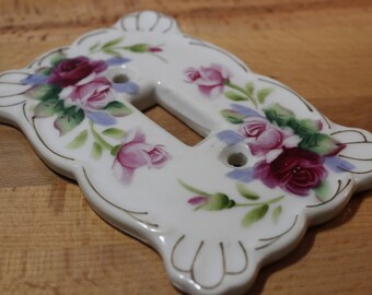 Vintage Porcelain Light Switch Plate Cover