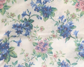Length of Vintage Floral Fabric, scotchguarded, beautiful colours, ideal for upholstery and furnishing projects