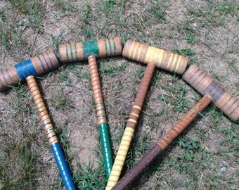 Vintage Croquet Mallets - Set of 4 Croquet Mallets