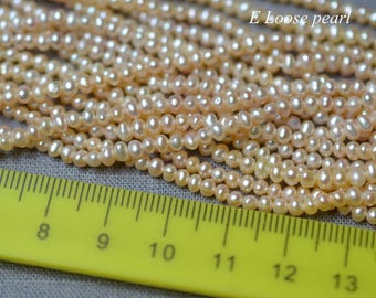 Seeds pearl Freshwater pearls Potato pearl Loose pearls Potato pearl necklace 2.7-3mm Pink 150 pcs Full Strand PL5037