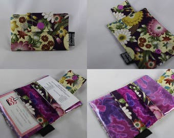 Business Card Wallet, Card Wallet, Business Card Holder, Wallet Card Case, Fabric Card Case, Fabric Wallet, Card Case
