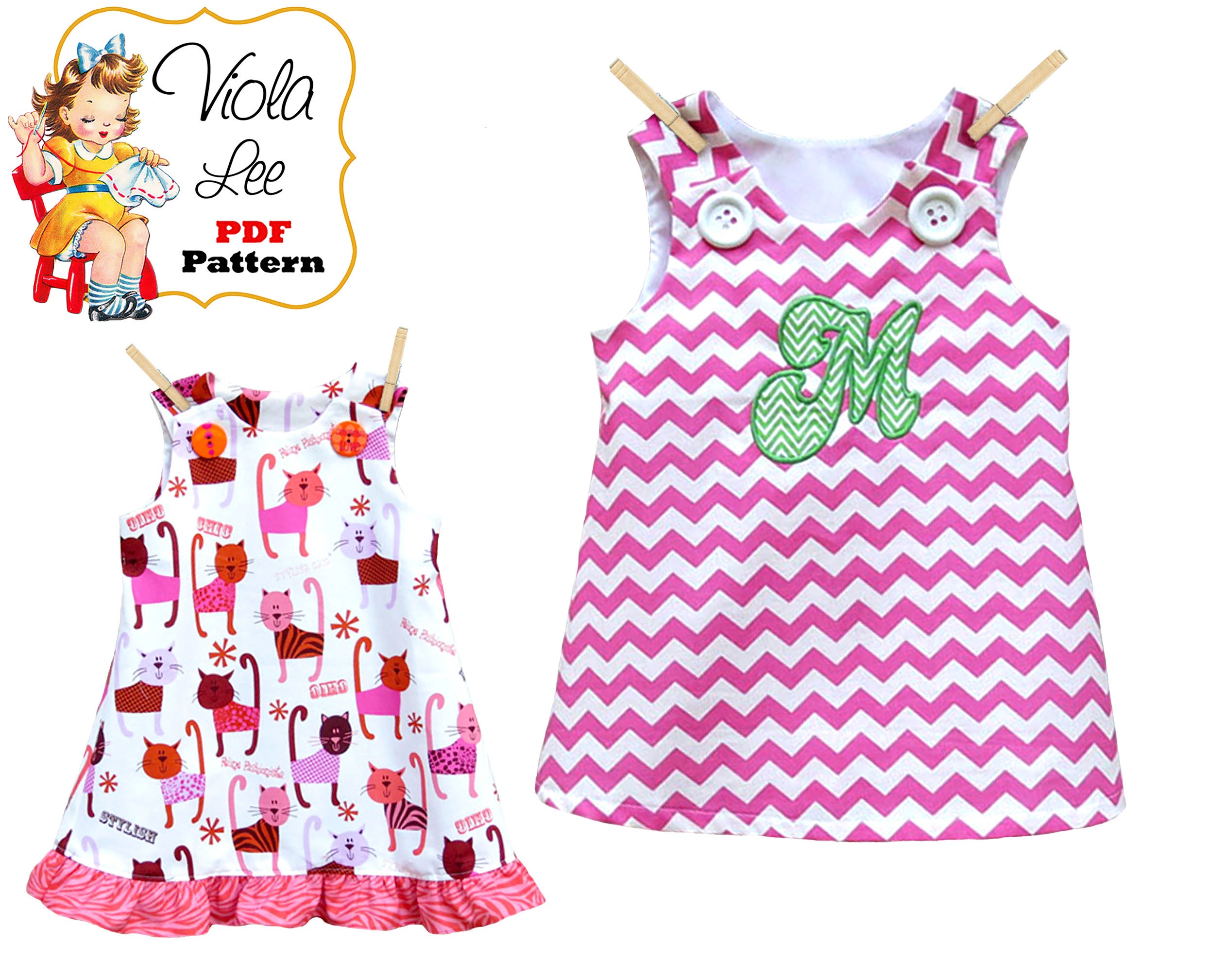 Aline Jumper Pattern, Girl's Dress Pattern, pdf Dress Pattern, Aline Dress Pattern, Toddler