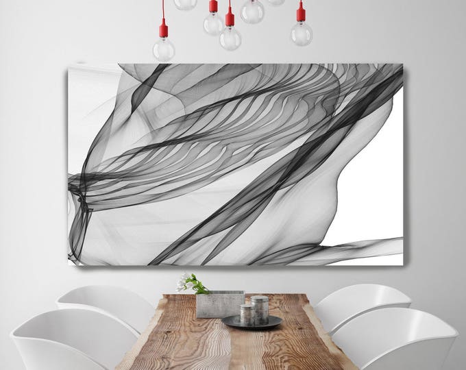 Abstract Black and White 18-26-06. Contemporary Unique Abstract Wall Decor, Large Contemporary Canvas Art Print up to 72" by Irena Orlov