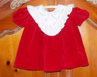 Sz. 12 mo. Red Velvet Dress