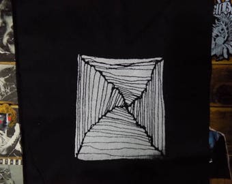 Labyrinth - Hand Screen Print, Black Back-patch