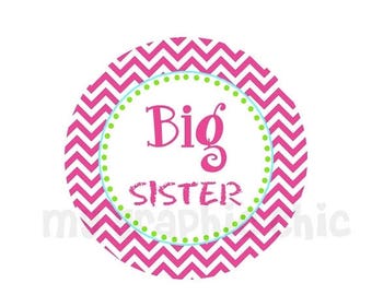 Big sister iron on | Etsy