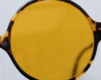 1920's round tortoise sunglasses with amber lenses