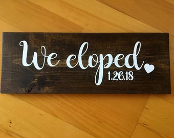 We eloped | Etsy