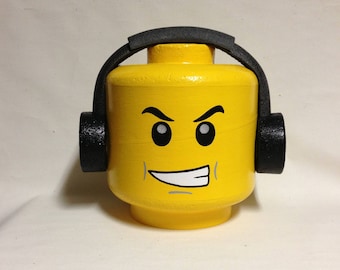 Custom LEGO inspired "DJ" costume head
