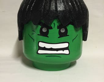 Custom LEGO inspired "Hulk" costume head