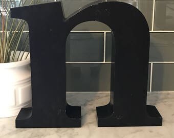 Vintage metal sign letter "n"