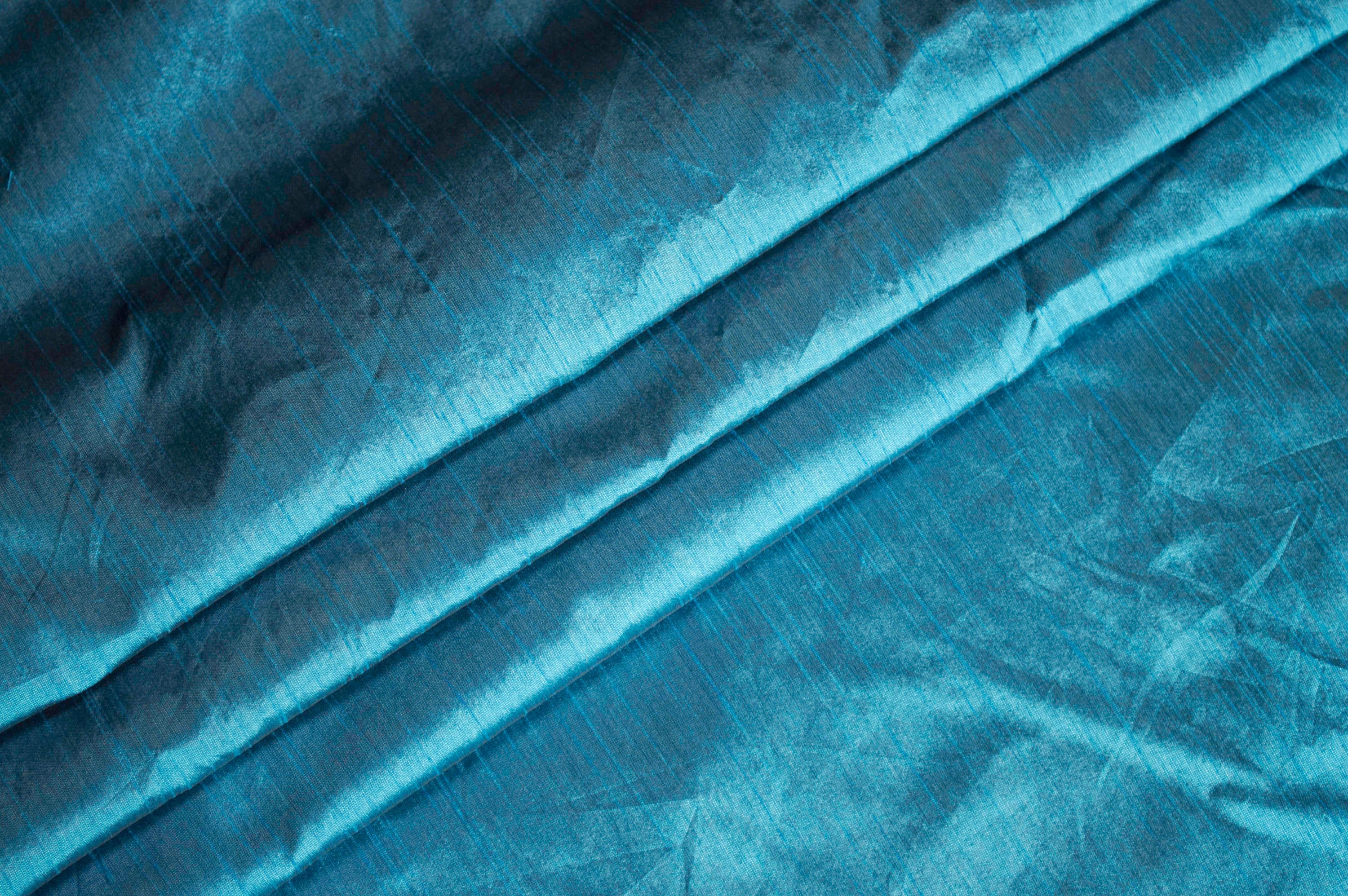 Blue dupioni silk Fabric by the yard/African Fashion/ African