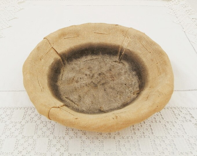 1 Antique French Boulangerie Wicker Bread Rising Basket / Bread Proofing Basket with Grain Sack Lining, Dough Rising Bowl, French Decor 1 Antique French Boulangerie Wicker Bread Rising Basket / Bread Proofing Basket with Grain Sack Lining, Dough Rising Bowl, French Decor