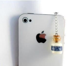 ON SALE Legend Of Zelda Lon Lon Milk Phone Charm, Dust Plug or Cell Phone Strap, for iPod or iPhone :D