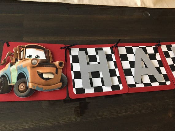 Lightning McQueen Banner Cars Birthday Cars Birthday Banner