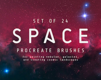 Set of 24 Space Procreate Brushes - Space art brushes Nebula brushes - For the iPad app Procreate - Digital brushes - Digital art resources