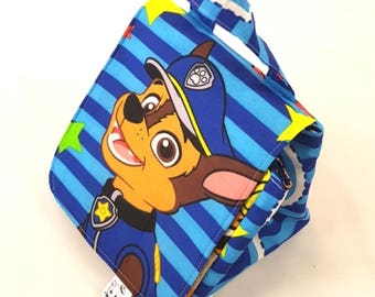 Blue Paw Patrol Fabric Handmade Lunchbag Waterproof Lining School College Snack Food Bag