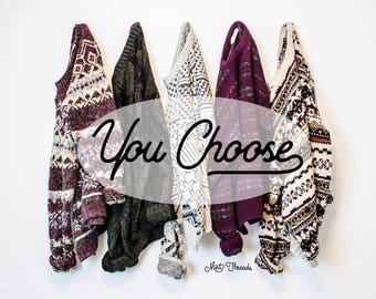 YOU PICK - Vintage Sweaters Oversized Graphic Tribal Aztec Cosby Floral Grunge Cozy Small Medium Large Xl Cozy Comfy Slouchy Nordic Sweater