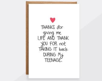 funny mom card, birthday funny mothers day card from daughter, card from kids, blank greeting cards for mom, mom thank you gift idea GC218