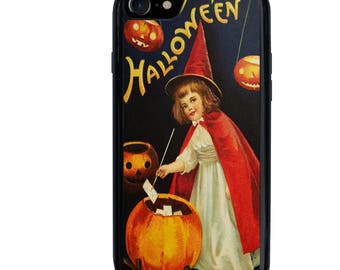 Halloween Phone Case, Witch, Pumpkin, Holiday, iPhone 5 5s 6 6s 6+ 6s+ SE 7 7+ 8 8+ iPod Touch 5 6 Case, Plus