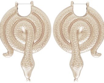 Old Stock Vintage Snake Doorknocker Earrings