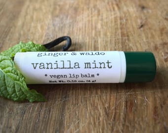 Vanilla Mint Lip Balm - Vanilla Mint - Lip Balm - Vanilla - Mint - Vegan Lip Balm - Beeswax Lip Balm