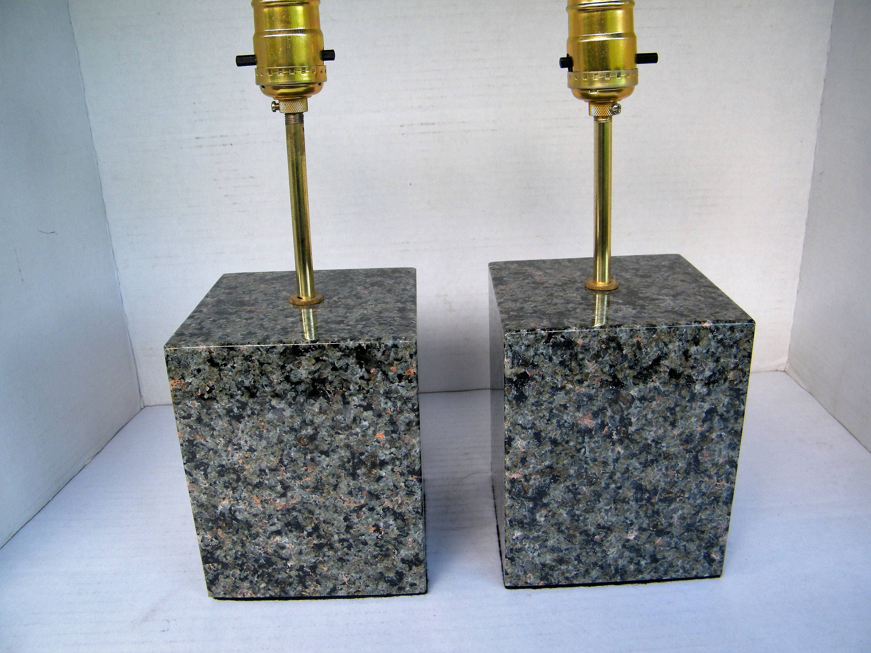Lamp Set Granite Base Lamps Table Lamps Polished Granite