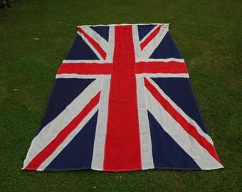 Huge Vintage Union Jack Flag - British Flag - Vintage British Flag 9ft Long- Circa 1940s