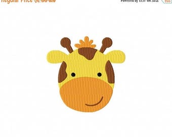 50% OFF - Giraffe Face Machine Embroidery Design Multiple Formats Available - Instant Download