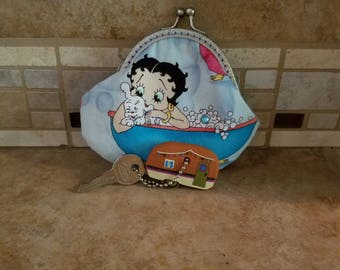 Betty Boop Mini Handbag Coin Purse 6.5" X 4.5" Red/White - Romar Accessories NWT