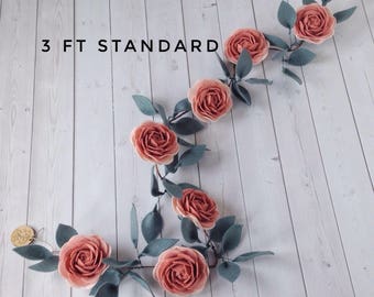 Ready to ship Felt Flower Garland