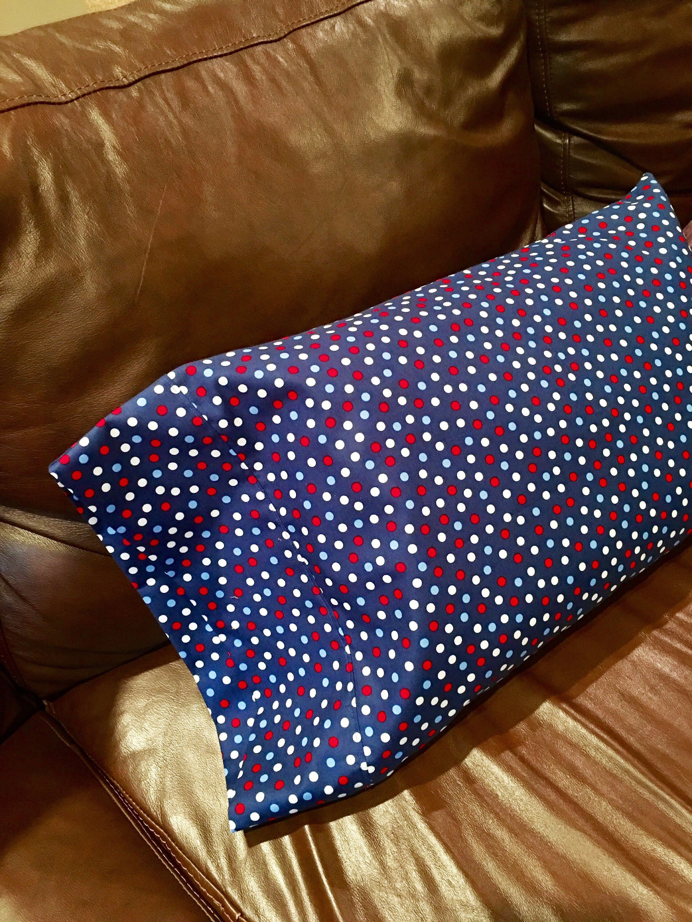Travel Size Pillowcase Red White and Blue Decor Bedroom