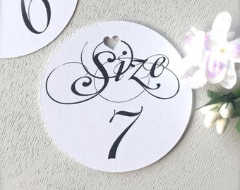Flip flop tags, flip flop size tags, wedding favor tags, beach wedding -set of 12(tg56)