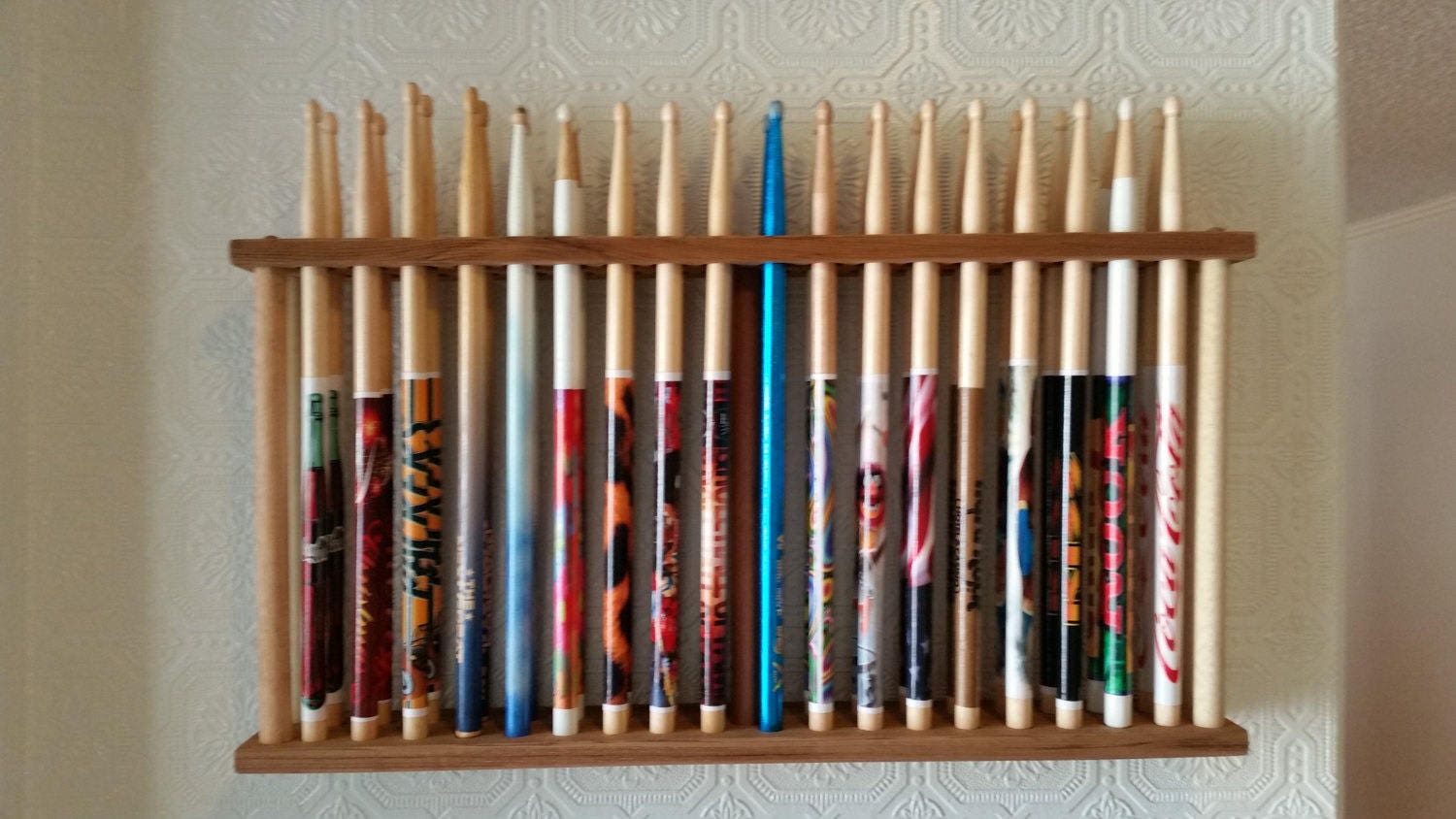 Drum Stick Display Drumstick Holder Holds 18 pairs Custom