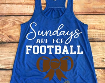 Personalized Sundays Are For Football Tank Top-Football Shirt-Football Mom-Cute Football Shirt-Football Clothing-Mom Clothes-Game Day Shirt