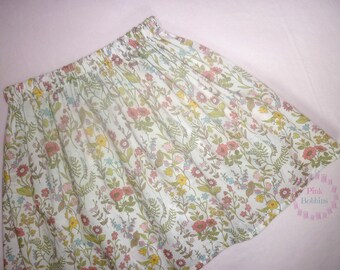 Liberty skirt - wildflower skirt - Liberty of London - floral skirt - summer skirt - girls skirt - vintage - elasticated waist - 0-6 years