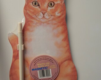 Staring cat magnetic memo board, 80s