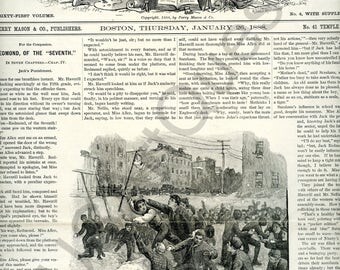 Instant Digital Download - "The Youth's Companion" - Vintage Newsprint w/ Illustrations for Collage, Scrapbooking and Cardmaking 01-26-1888