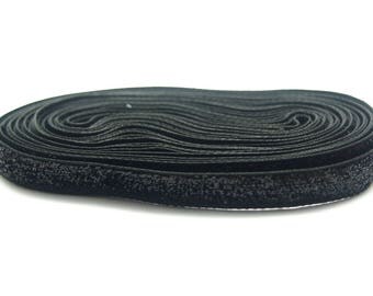 Black glitter by 50cm Ribbon; 8mm