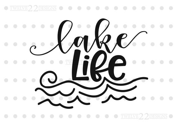 I Love The Lake Svg Layered Svg Cut File