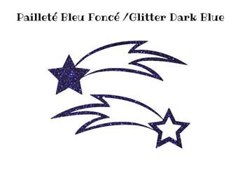 Iron on transfer shooting stars (x2),heat transfer to iron,star iron on,heat transfer design to iron on clothes,iron on decal shooting stars