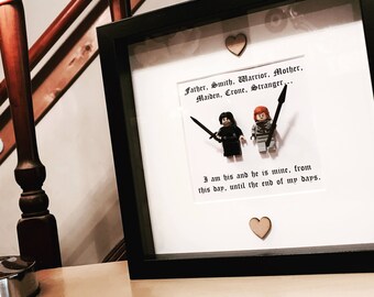 Jon Snow Art - Game of Thrones Gift - Lego Frame