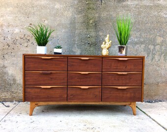 Cavalier Mid Century Dresser - Thin Edge Walnut Unique