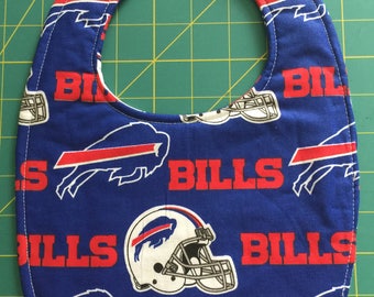 Baby Bib Buffalo Bills Inspired Fabric Print, Available in 3 Different Sizes!!