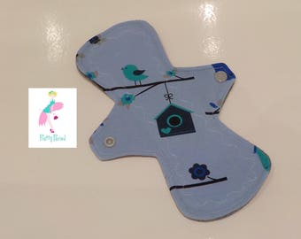 Bird house Jersey 9" Regular CSP Cloth pad - reusable sanitary towel (2.5" snapped) new shape