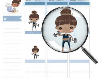 32 Workout Planner Stickers, Fitness Stickers, Lovie Works Out, Weight Loss Motivation, Weight Loss, Planner Stickers, Fitness Tracker