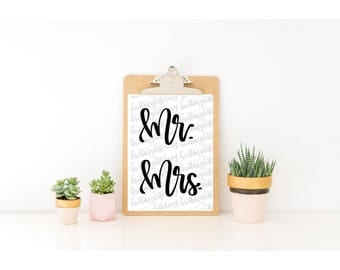 Mr. and Mrs. SVG - Mr. and Mrs. SVG File - Bride and Groom SVG - Wedding svg - Wedding Cut File - Wedding Cutting File - Cricut Cut File