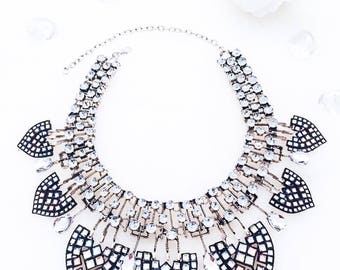 VALENCIA - Rhinestone Statement Necklace