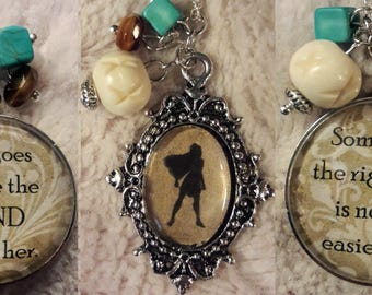 Pocahontas Necklace|Sometimes the right path is not the easiest one|She goes where the wind takes her|Native American Jewelry|Gift for Her