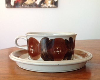 Arabia Rosmarin vintage coffee tea cups, made in 60s, Finland